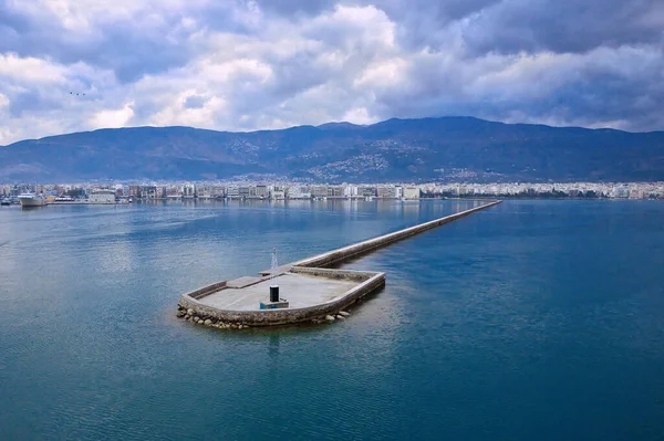 Volos Grecia Vista Desde Mar — Foto de Stock