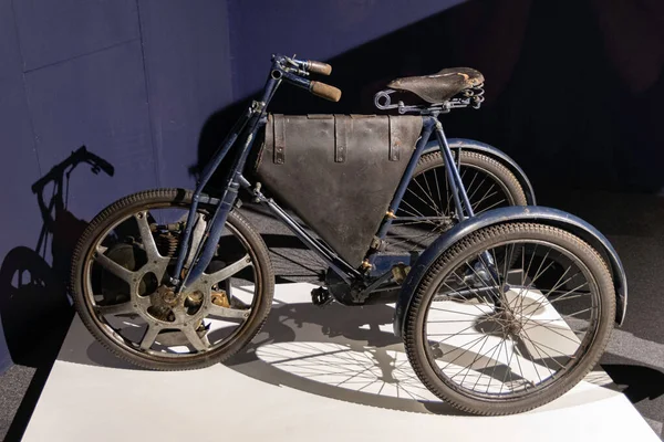 Detail Eines Historischen Dreirädrigen Autos Museum Sänger — Stockfoto