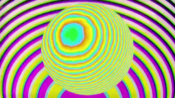 Trippy Coloré Abstrait Fusion Morphing Mouvement Sphérique Graphique Animation Fond — Video