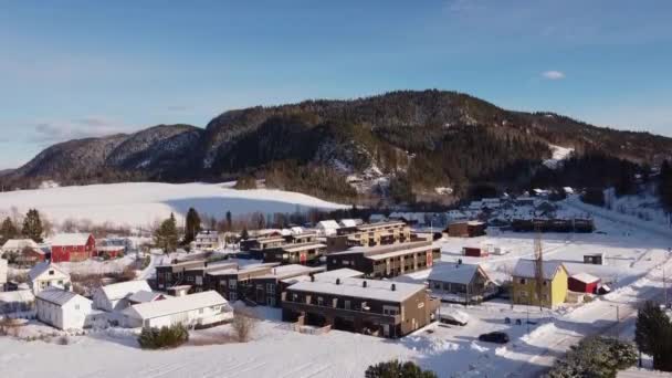 Utsikt Över Snöig Stad — Stockvideo