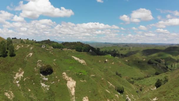 Una Vista Drone Delle Montagne Dei Campi Dell Isola Del — Video Stock