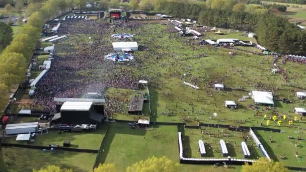 Una Vista Aérea Del Dreamville Festival Raleigh Carolina Del Norte — Vídeo de stock