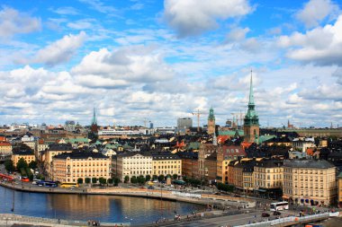 İsveç 'te Stockholm şehir manzarası