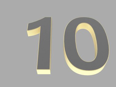 3d numara izole doku arkaplan oluşturucu