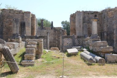 Yunanistan 'ın Mora kentindeki Olympia antik kazıları