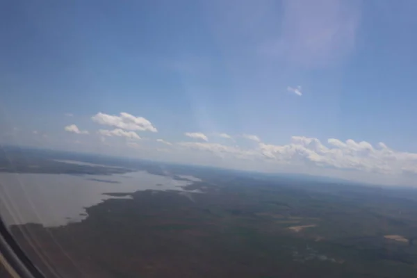 Bild Aus Einem Fliegenden Flugzeug — Stockfoto