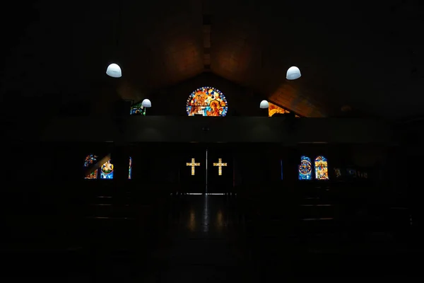 Uma Visão Igreja Dentro Casa — Fotografia de Stock