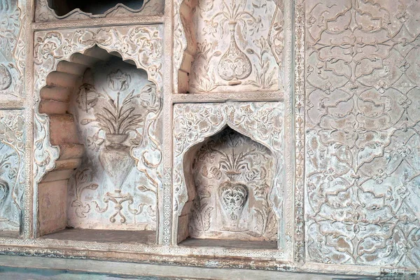 Closeup Shot Details Walls Amber Fort Jaipur Rajasthan India — Stock Photo, Image
