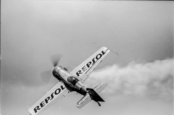 Plano Acrobático Especial Espectáculo Del Cielo Sukhoi —  Fotos de Stock