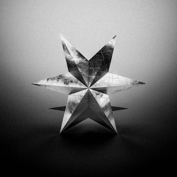 Abstraktní Vykreslování Geometrického Tvaru Hvězdy Jako Moderního Pozadí Pro Plakát — Stock fotografie