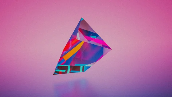Representación Abstracta Forma Geométrica Del Prisma Como Fondo Moderno Para — Foto de Stock