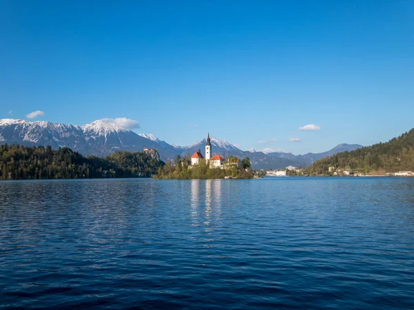 Ein Atemberaubender Blick Auf Die Bleder Insel Bleder See Slowenien — Stockfoto