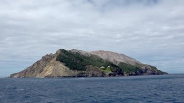 Neuseeland 'deki Vulkaninsel Beyaz Adası Yavaş Hareket' teki aus gesehen 'e bakın