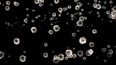 Siyah arkaplanda beyaz kabarcıklar