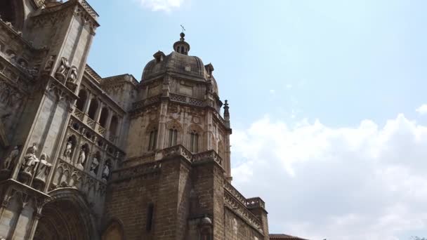 Vídeo Full Con Vistas Emblemática Cúpula Catedral Toledo España — Vídeo de stock