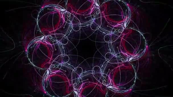 Fundo Arte Fractal Sem Costura Divina Encantadora Looping Geometria Colorida — Vídeo de Stock