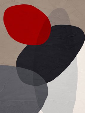 Geometrik soyut sanat, doku, geometrik şekiller, bej, kahverengi, sarı, siyah, mükemmel eşleşme ve moda evinizi veya işyerinizi dekore eder.