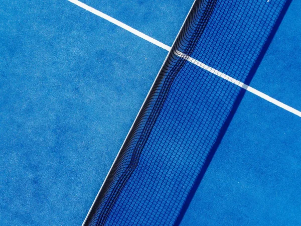 Vue Aérienne Filet Une Partie Court Paddle Tennis — Photo