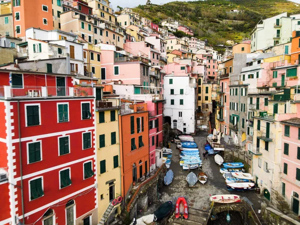 意大利Riomaggiore镇的美丽景色 — 图库照片