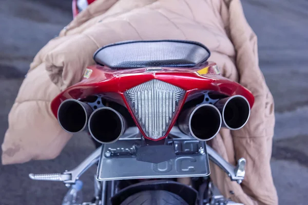 Una Hermosa Toma Una Motocicleta Deportiva Pista — Foto de Stock