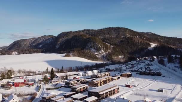 Utsikt Över Snöig Stad — Stockvideo