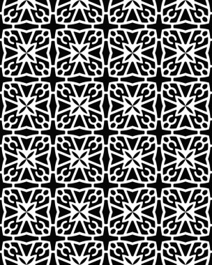 Kabile motifsiz siyah beyaz çizgi geometrik duvar kâğıdı Antik Mozaik Etnik halk imajı kabile süsü. Nakış arkaplanı