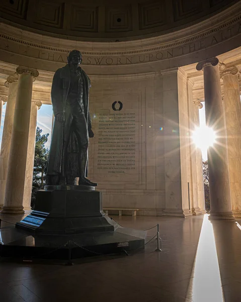 Eine Vertikale Aufnahme Des Thomas Jefferson Denkmals Washington — Stockfoto