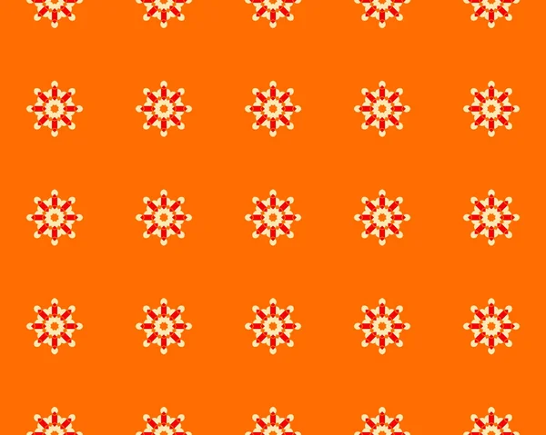 Een Abstract Geometrisch Patroon Naadloze Illustratie Met Oranje Kleur Koraal — Stockfoto