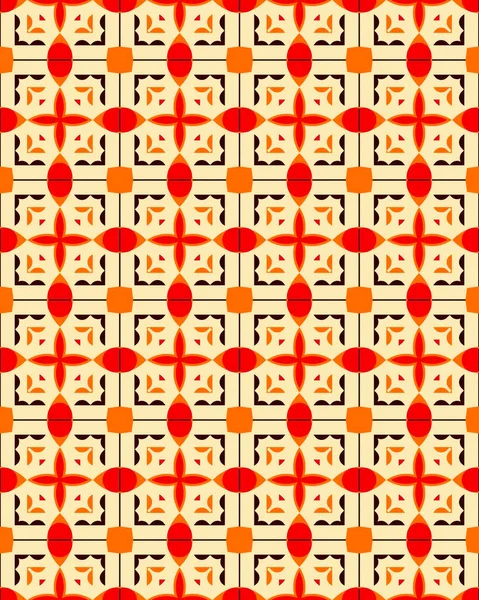 Abstrakt Geometriska Mönster Sömlös Konst Illustration Med Orange Färg Korall — Stockfoto