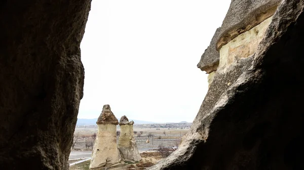 Berömd Geologisk Formation Pasabag Valley Kappadokien Turkiet — Stockfoto