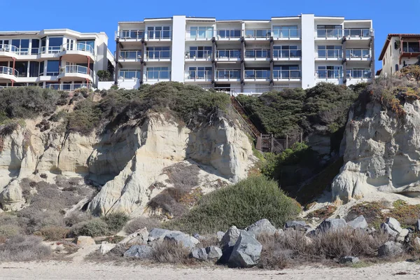 Een Schilderachtig Landschap Van Huizen Een Oceaan Bluf San Clemente — Stockfoto