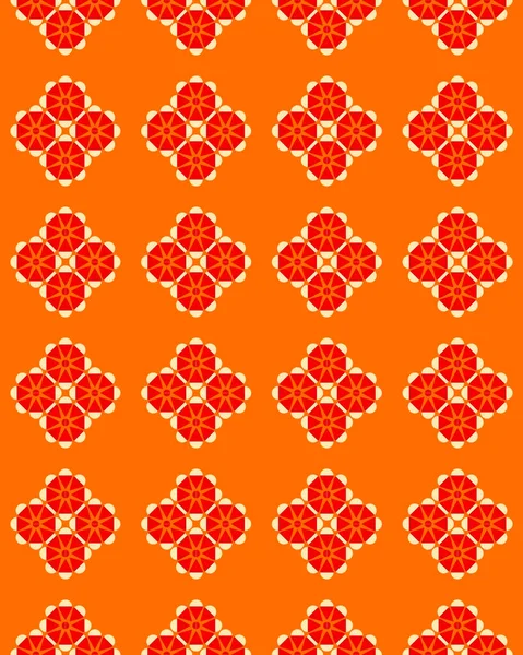Abstraktní Geometrický Vzor Bezešvé Umění Ilustrace Oranžovou Barvou Korálů Barevné — Stock fotografie