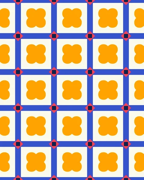 Απρόσκοπτη Επαναλαμβανόμενο Μπλε Και Πορτοκαλί Χρώμα Αφηρημένο Μοτίβο Φόντο Ιδανικό — Φωτογραφία Αρχείου
