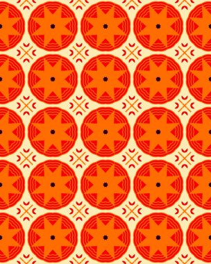 Soyut Geometrik Şablon Turuncu renkli, kırmızı, bronz renkli, pas renginde, kusursuz sanat çizimi