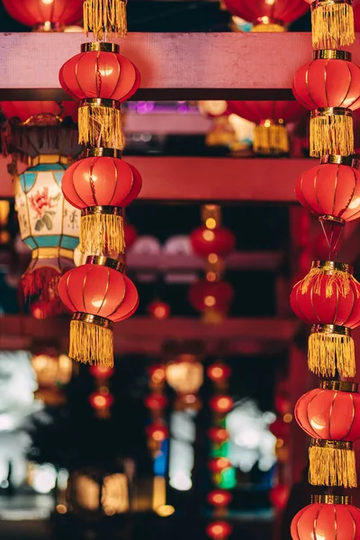 Bellissimo Scatto Lanterne Colorate Durante Celebrazione Del Capodanno Cinese — Foto Stock