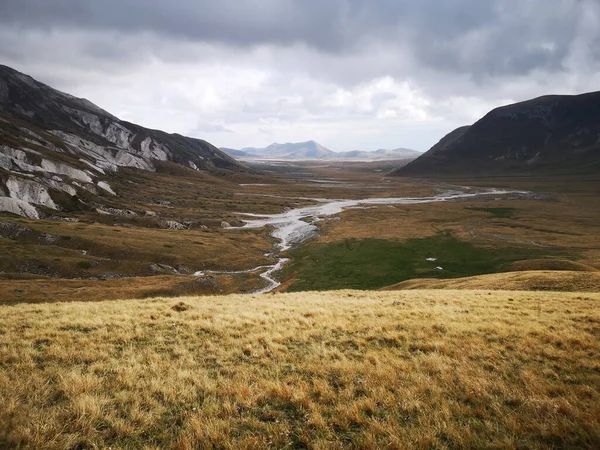 Cloudy Day Campo Imperatore Abruzzo Italy — Stock Photo, Image