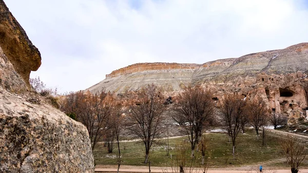 Geologiska Formationer Kappadokien Molnig Himmel Turkiet — Stockfoto
