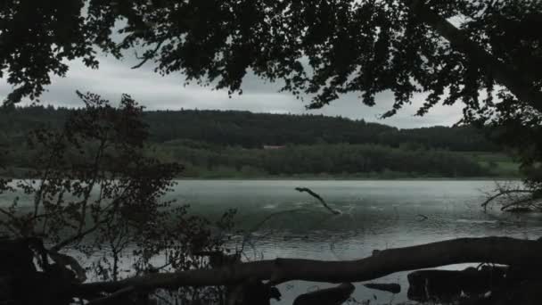Časová Prodleva Jezera Mindelsee Během Větrného Dne Bádensku Wurtembersku Jihozápadní — Stock video
