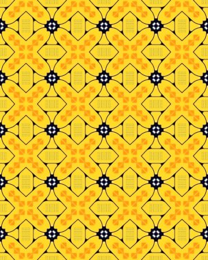 İzler, tekstil dekoru ve siyah ve sarı renkli samur rengi tek renkli samur desenli kumaş için soyut yineleme tasarımı