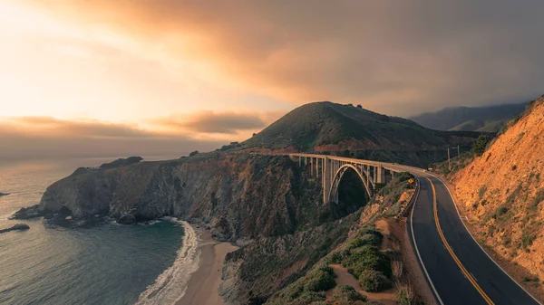Scenic View Pacific Coast Highway Bixby Creek Bridge California Usa — Stock Photo, Image