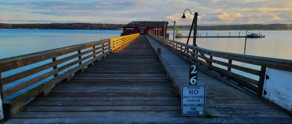 Old Pier Early Morning Whidbey Island — Stock Photo, Image