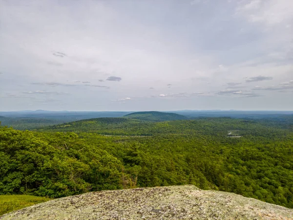 Letecký Pohled Zelený Summit Chick Hill Cliftonu Maine — Stock fotografie