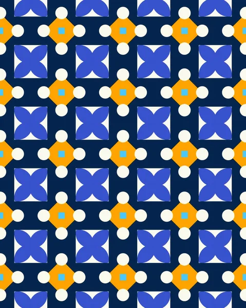 Fondo Patrón Abstracto Color Azul Naranja Repetible Sin Costuras Perfecto — Foto de Stock