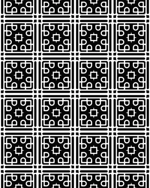 Motyw Plemienia Bez Szwu Czarno Biała Linia Geometryczna Etniczna Tapeta — Zdjęcie stockowe