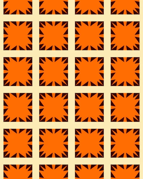 Patrón Geométrico Abstracto Ilustración Arte Sin Costuras Con Color Naranja —  Fotos de Stock