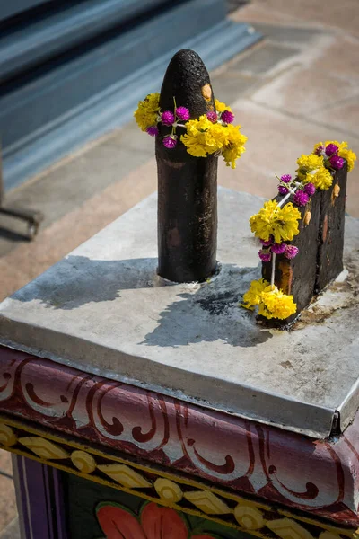 Egy Lingam Hinduizmus Templomban Szingapúrban — Stock Fotó