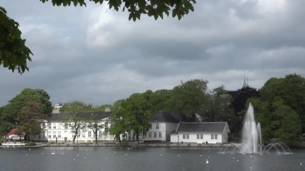 Blick Ueber Δείτε Auf Die Stavanger Cathedral School — Αρχείο Βίντεο