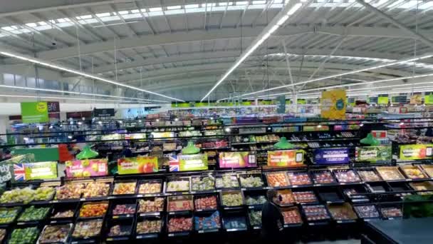 Asda Supermarket Merthyr Tydfil Wales Velká Británie — Stock video