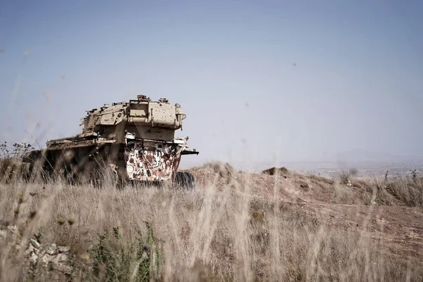 Tanque Roto Frontera Siria —  Fotos de Stock