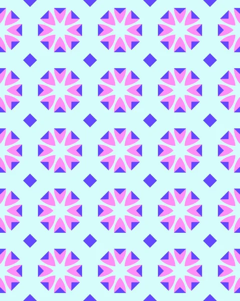 Inconsútil Patrón Abstracto Púrpura Azul Geométrico Fondo Tradicional —  Fotos de Stock